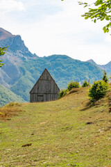 Peaceful mountain landscape. Albanian nature