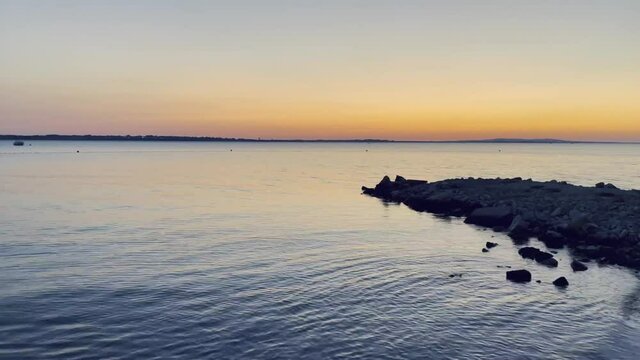 Calm evening sunset over Adriatic Sea