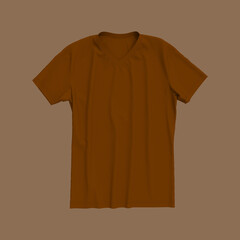 Blank t-shirt mockup in front, side and back views, design presentation for print, 3d illustration, 3d rendering