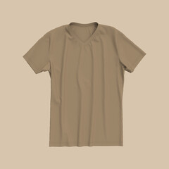 Blank t-shirt mockup in front, side and back views, design presentation for print, 3d illustration, 3d rendering