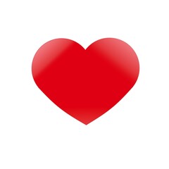 red heart isolated on white