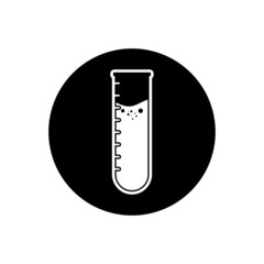 Test tube icon. Rounded Button Style Editable Vector EPS Symbol Illustration.