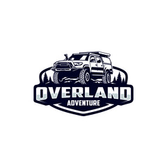 pick up camper truck isolated logo vector © winana