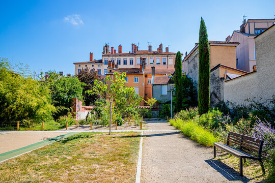 Le square Clos Carret &agrave; Lyon Croix Rousse