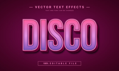 Disco 3d Editable text effect template