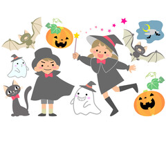 ハロウィンのモチーフセット