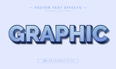 Graphic 3d Editable text effect template