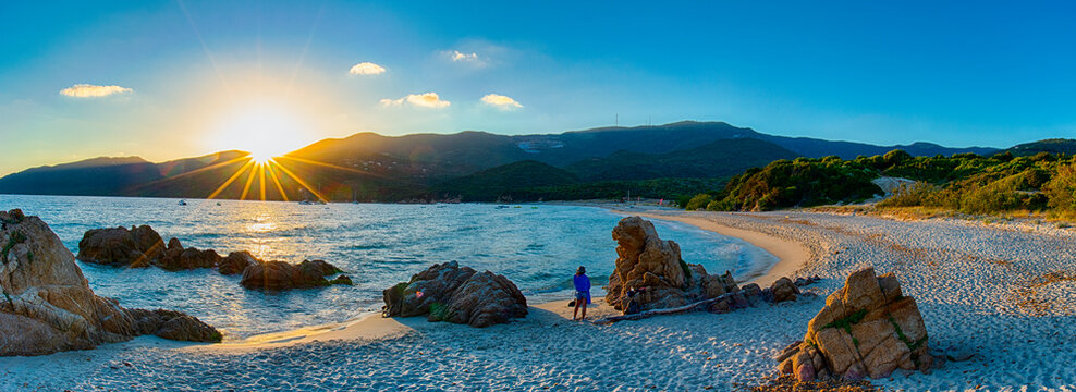 Sonnenuntergang am Plage de Cupabia - Korsika