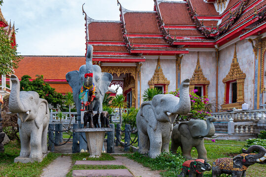 Temple dedicated to elephants in Phuket, Thailand