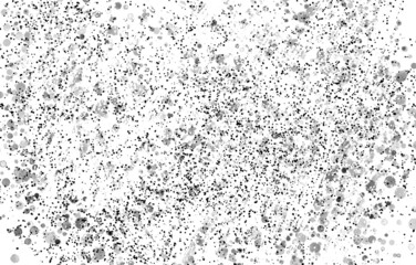 Grunge Black And White Urban. Dark Messy Dust Overlay Distress Background. Easy To Create Abstract Dotted, Scratched, Vintage Effect With Noise And Grain
