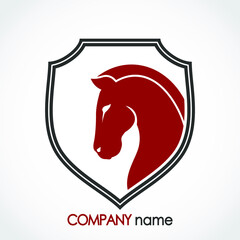 Fototapeta premium horse head elegant heraldry logo design