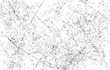 Grunge black and white pattern. Monochrome particles abstract texture. Background of cracks, scuffs, chips, stains, ink spots, lines. Dark design background surface.