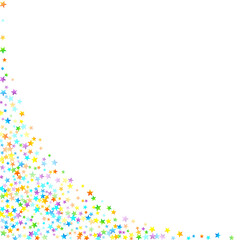 Rainbow Festive Confetti. Carnival Star Falling.