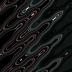 Obraz premium Black silver waves lines seamless pattern with lines