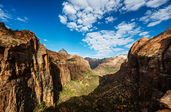 View from Zion Canyon overlook trail, Zion National Park, Utah