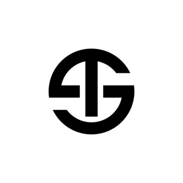 Letter ST TS Logo Design with Creative Modern Trendy Typography and monogram logo.