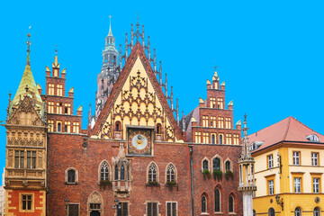 Fototapeta na wymiar Traditional Cathedral building in Wroclaw, Poland