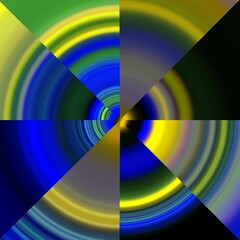 Blue golden yellow abstract background with stripes