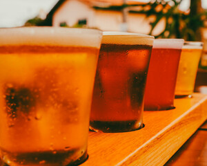 glass of beer on the table