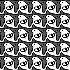 Fototapeta premium seamless pattern of cute snake cartoon