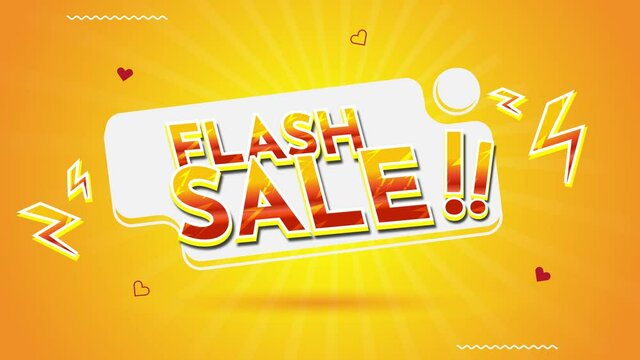 Animated Flash Sale Digital promotion footage for online shop, billboard or related