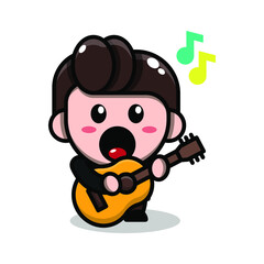 cute businessman cartoon illustration vector graphic