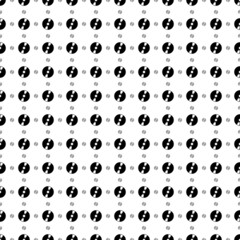 Square seamless background pattern from geometric shapes are different sizes and opacity. The pattern is evenly filled with big black cd symbols. Vector illustration on white background