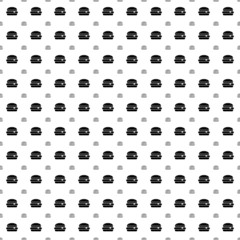 Square seamless background pattern from black hamburger symbols are different sizes and opacity. The pattern is evenly filled. Vector illustration on white background