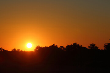 Sonnenuntergang Krüger Park Südafrika / Sundown Kruger Park South Africa /