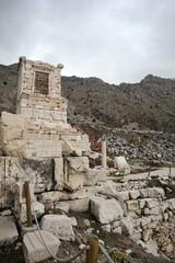 Fototapeta na wymiar ancient heroon (shrine) in the ruined city Sagalassos in Turkey mountains