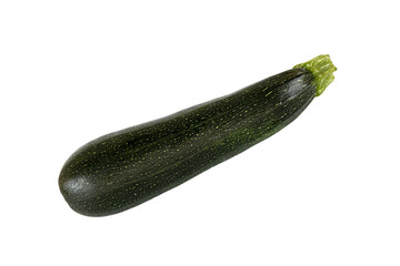 fresh green zucchini isolated on white background
