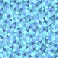 Seamless triangle pattern. Cold colors. Abstract geometric wallpaper of the surface. Sea background. Print for polygraphy, posters, t-shirts and textiles. Unique texture. Doodle for design