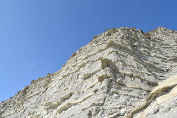 View of the hill from below. The outskirts of the resort town of Anapa. Russia. Photo taken in spring.