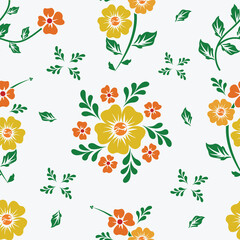 seamless pattern flower background vector template