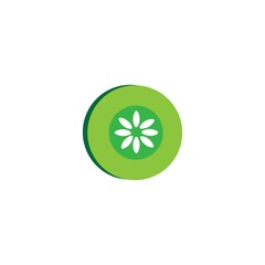 Cucumber icon logo vector
