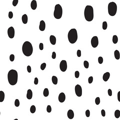 Hand drawn polka dot seamless pattern. Vector texture circle doodles.