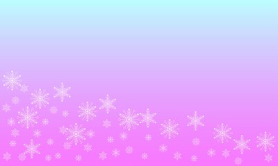 Fototapeta na wymiar winter pink abstract background with snowflakes