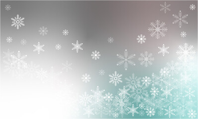 winter abstract background with snowflakes