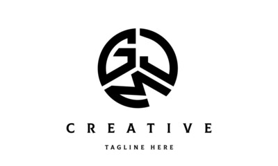 GJM creative circle three letter logo