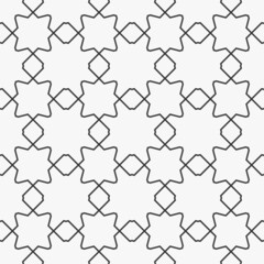 Monochrome seamless pattern with geometric ornament. Stylish abstract illustration.