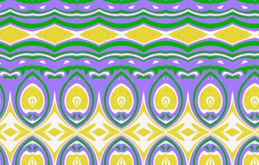 Seamless Ikat Pattern. Abstract background for textile design, wallpaper, surface textures, wrapping paper.Abstract ethnic ikat pattern background.