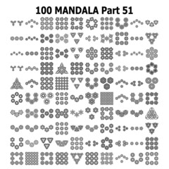 Various Pattern collections 100 Mandala pattern set Doodles freehand