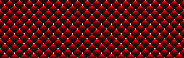 Red luxury background with pearls and rhombuses. Vector illustration. 
