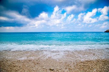 beach with sky and clouds