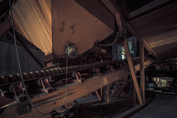 Abandoned industry area with natural decay a lost place a decayed factory hall