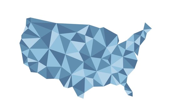 USA vector map - polygon style