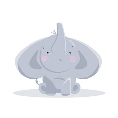 baby elephant in a cute style, Can be used for baby t-shirt print, , kids wear, baby shower celebration greeting and invitation card