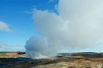 Fototapeta na wymiar Iceland-view of Geothermal Hot Spring Gunnuhver