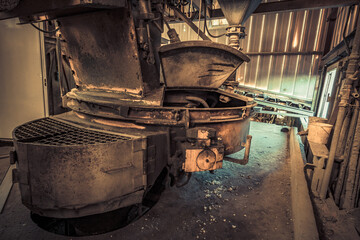 Abandoned industry area with natural decay a lost place a decayed factory hall