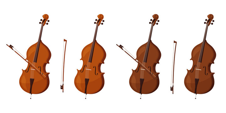 コントラバスのイラスト素材セット Stock Vector Adobe Stock